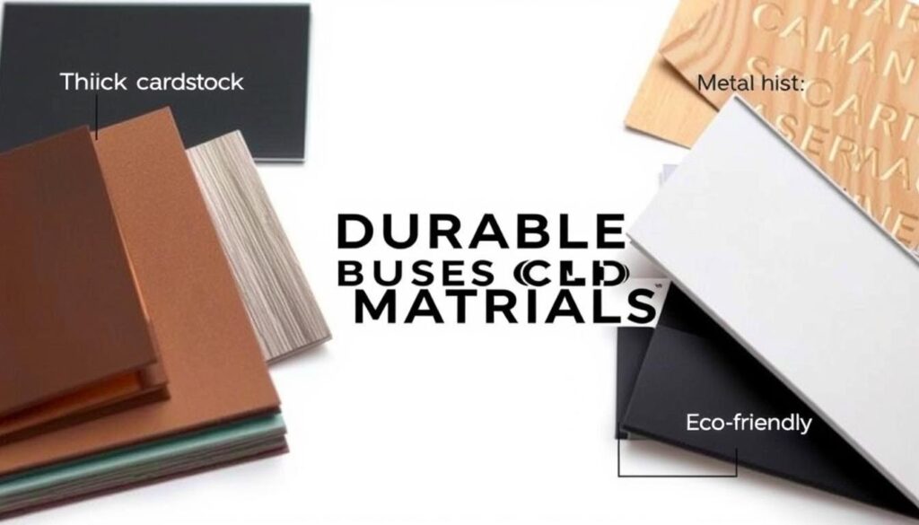 Durable business card materials