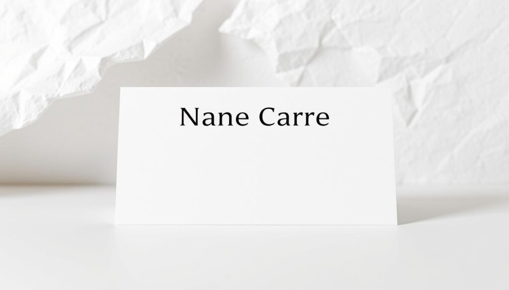 Name card design with white space