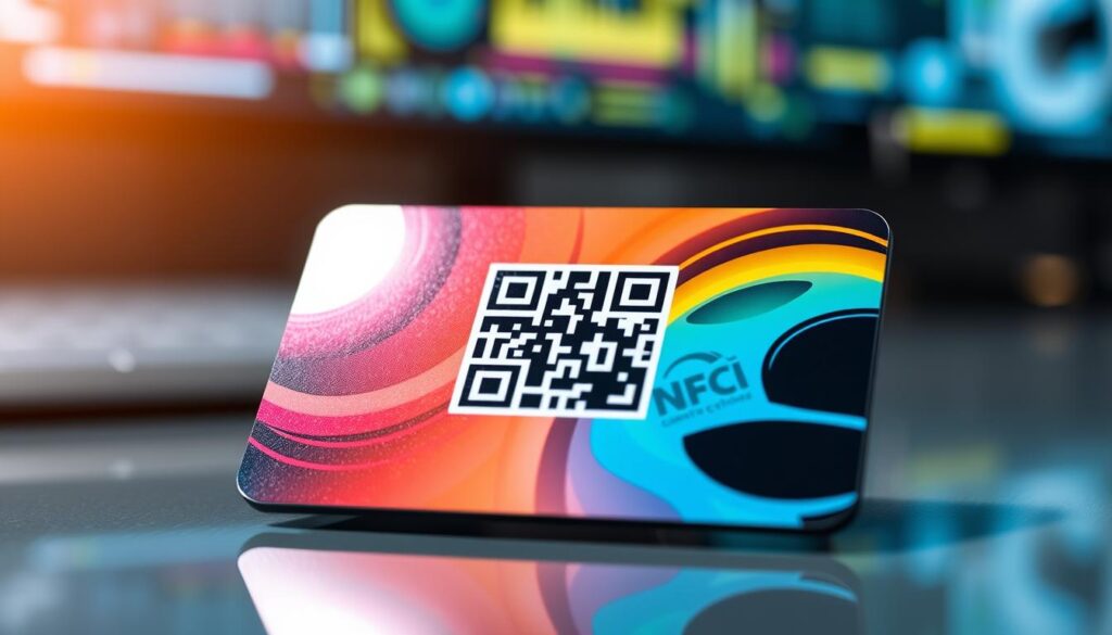 QR codes and NFC technology on business cards