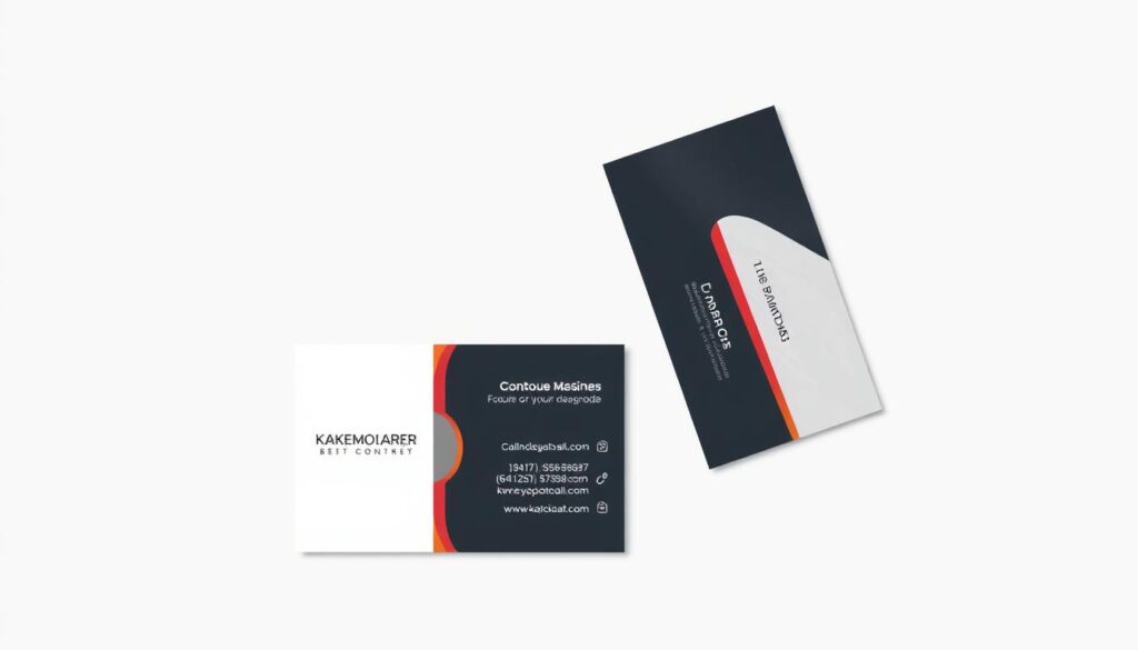 business card layout