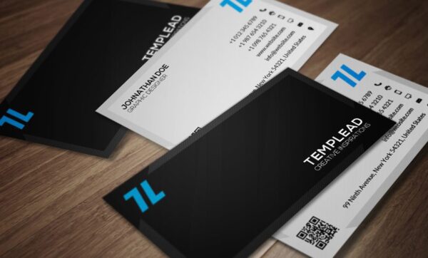 clean lines business name card design 4