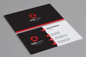 corporate strategy name card design 1