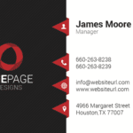 corporate strategy name card design 2