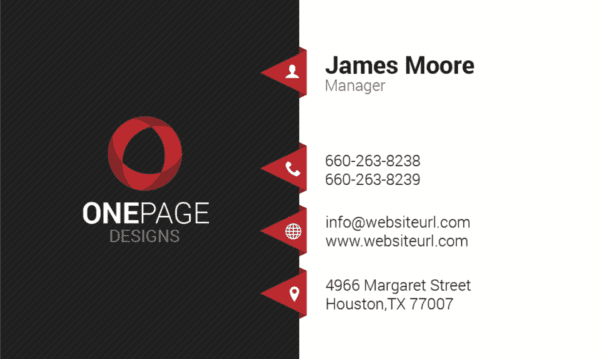 corporate strategy name card design 2