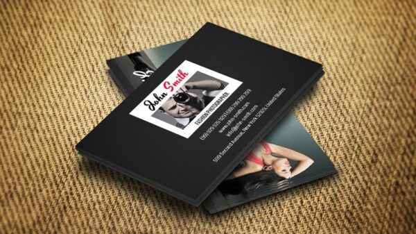 fashion photographer name card design 1