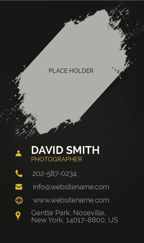 portrait photographer name card design 2