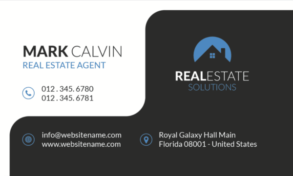 real estate broker name card design 2