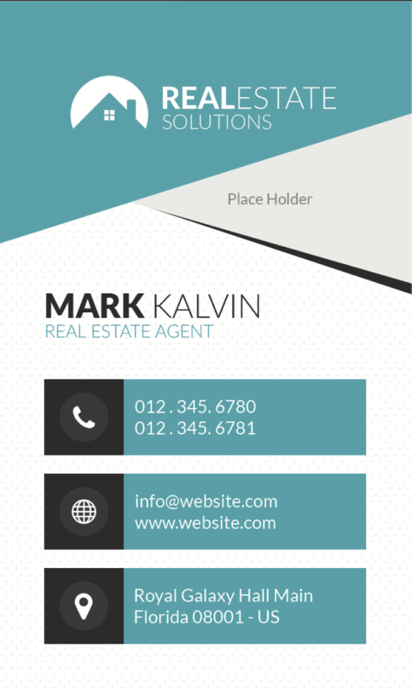 realty marketing specialist name card design 2