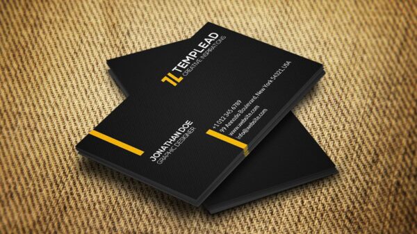 sleek minimalist name card design 1