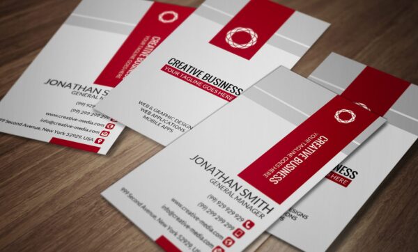 understated business charm name card design 4