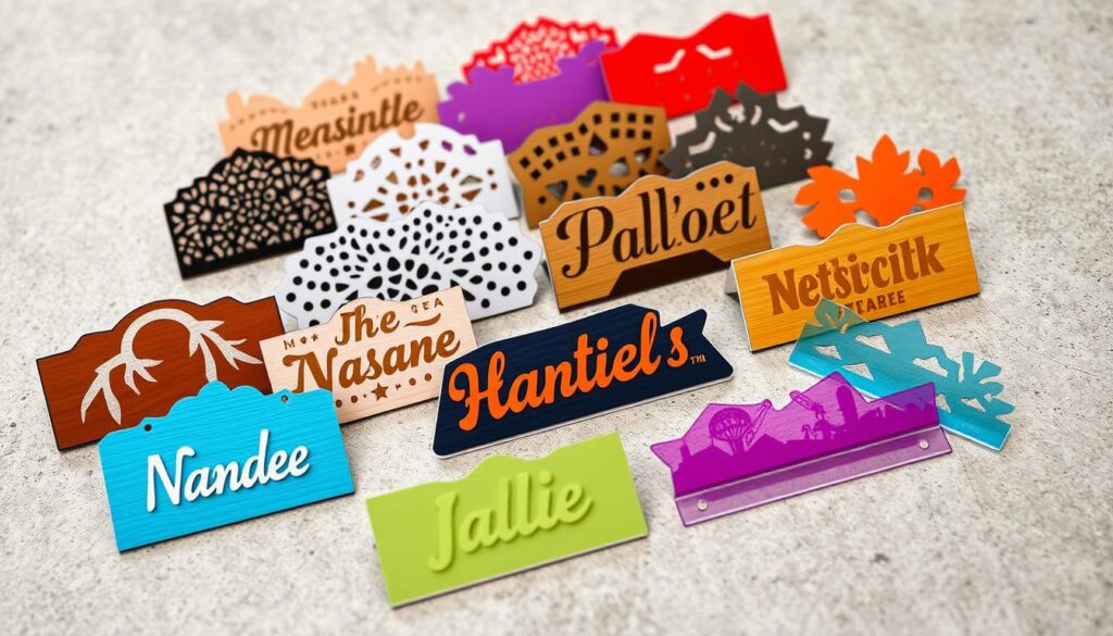 unique name card shapes