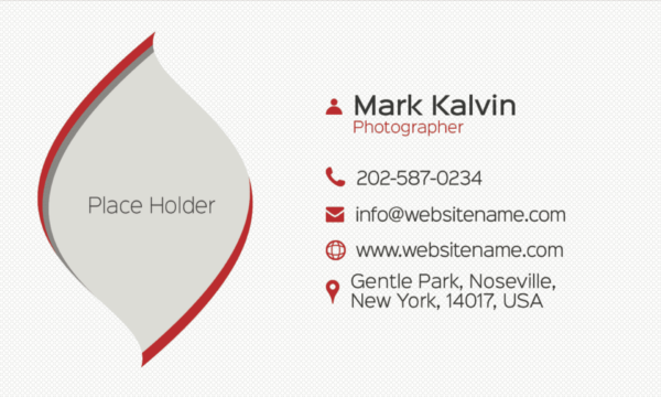 wedding photographer name card design 3